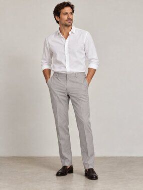 BOSS Hugo Boss Light Gray Tailored Dress Pants 34R